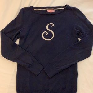 🌴Lilly Pulitzer “S” Initial Sweater